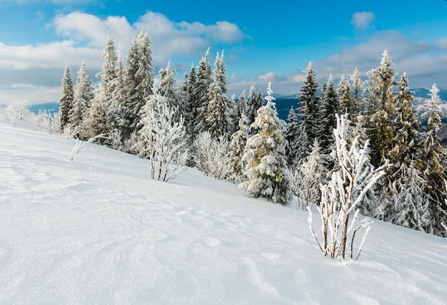 Winter mountain snowy landscape