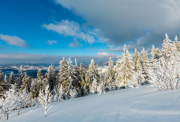 Winter mountain snowy landscape