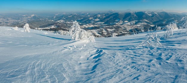 Winter mountain snowy landscape