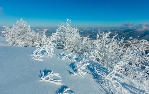 Winter mountain snowy landscape