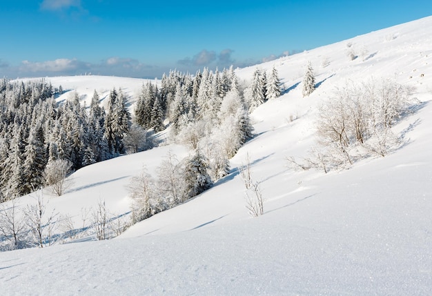 Winter mountain snowy landscape