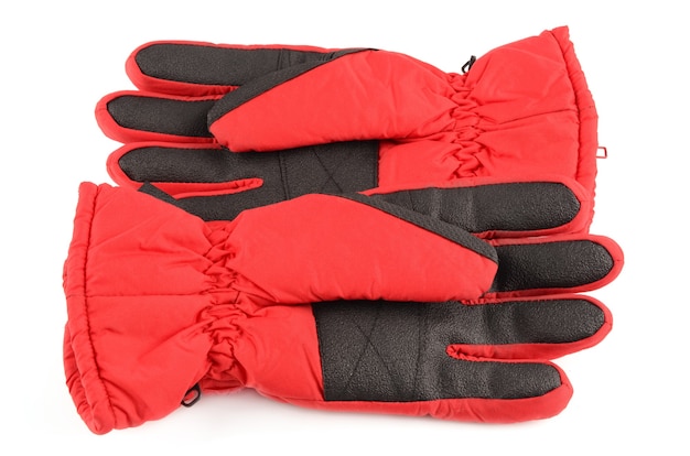 Winter red gloves