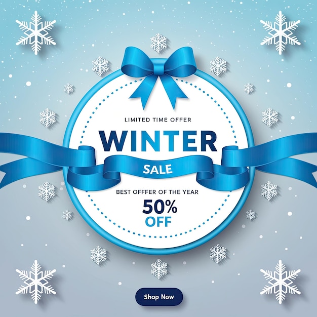 a winter sale sign that says winter sale