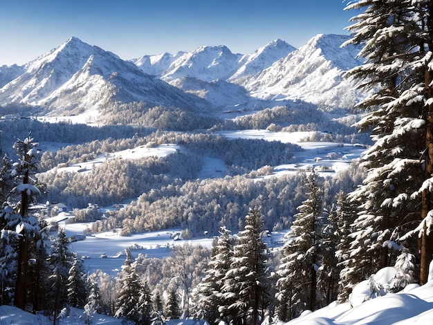 The winter season adds a layer of mystery to the beautiful mountains.