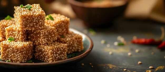 Photo winter season special traditional punjabi mithai til bhugga