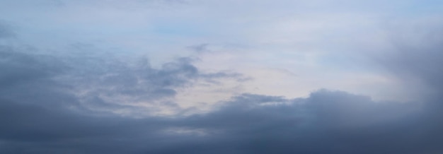 Winter sky with dark clouds at dawn