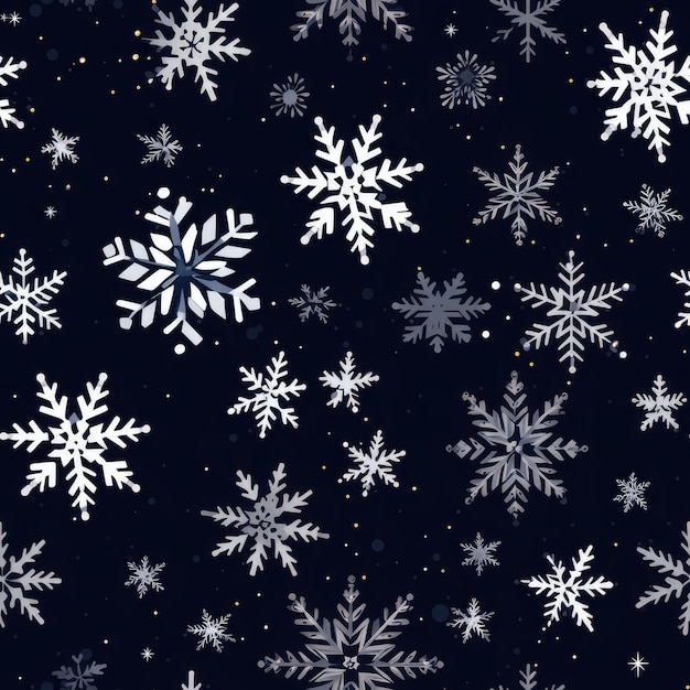 Winter snowflakes cozy ambiance seamless pattern