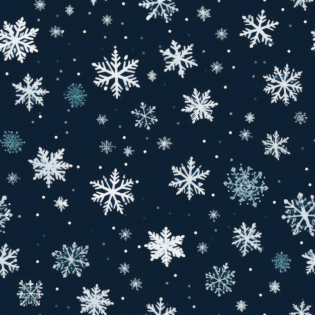 Winter snowflakes cozy warm seamless pattern