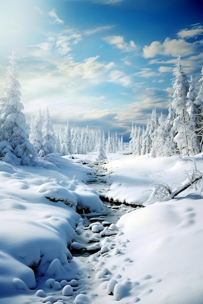 winter snowy lanscape