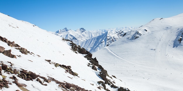 Winter snowy mountains