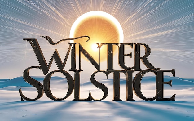 Photo winter solstice flat illustration