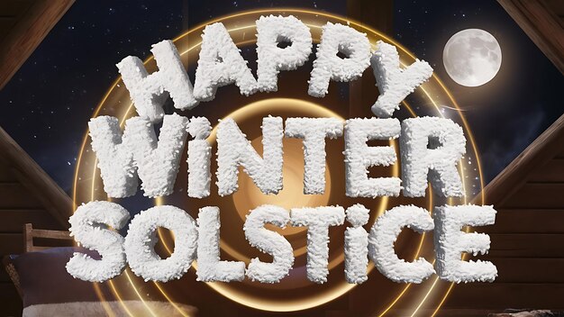 Photo winter solstice flat illustration