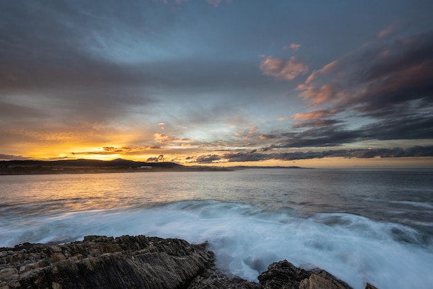 Winter sunset on the Cantabrian coast from La Punta de la Cruz