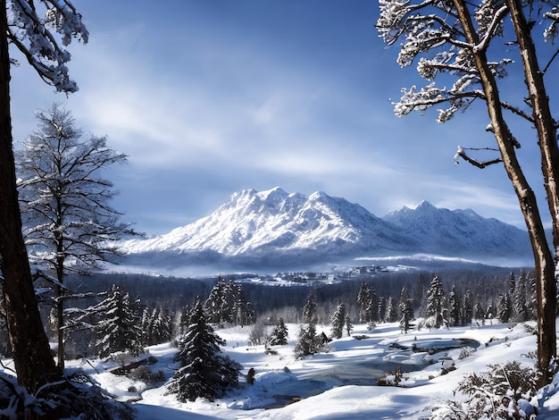 Winter transforms the beautiful mountains into a mysterious landscape.