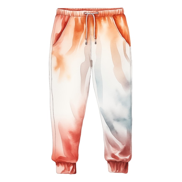 Winter trouser winter accessories watercolor illustration _ai_generated