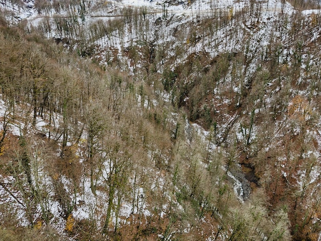 Winter view of the mountains Krasnaya Polyana Rosa Khutor Olympic Village Estosadok Sochi