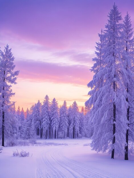 Winter with forest