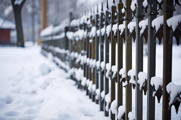 Photo winter wonderland blurred snow fence pattern in 32 aspect ratio