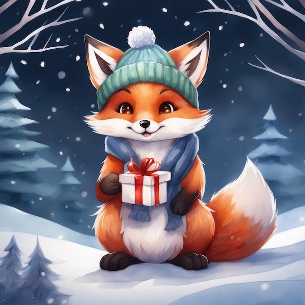 Winter Wonderland Chibi Fox's Christmas Surprise