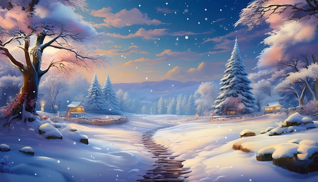 Winter Wonderland Serene and Snowy Seasonal Scene