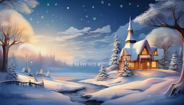 Winter Wonderland Serene and Snowy Seasonal Scene