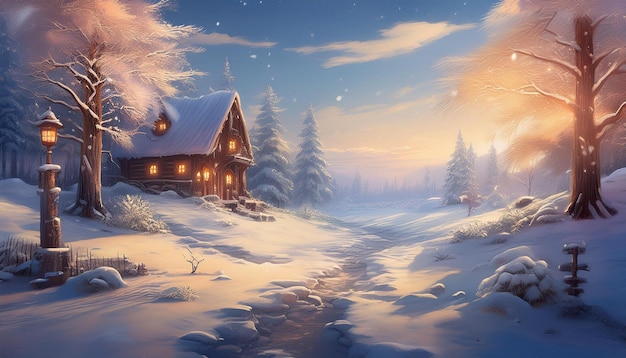 Winter Wonderland Serene and Snowy Seasonal Scene