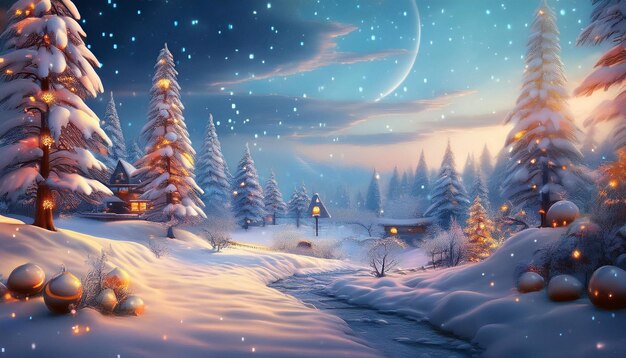 Winter Wonderland Serene and Snowy Seasonal Scene