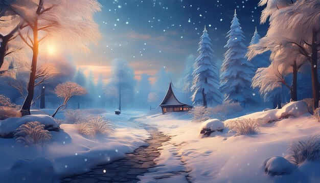 Winter Wonderland Serene and Snowy Seasonal Scene