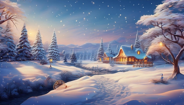 Winter Wonderland Serene and Snowy Seasonal Scene