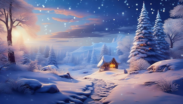 Winter Wonderland Serene and Snowy Seasonal Scene