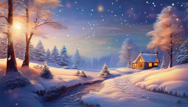 Winter Wonderland Serene and Snowy Seasonal Scene