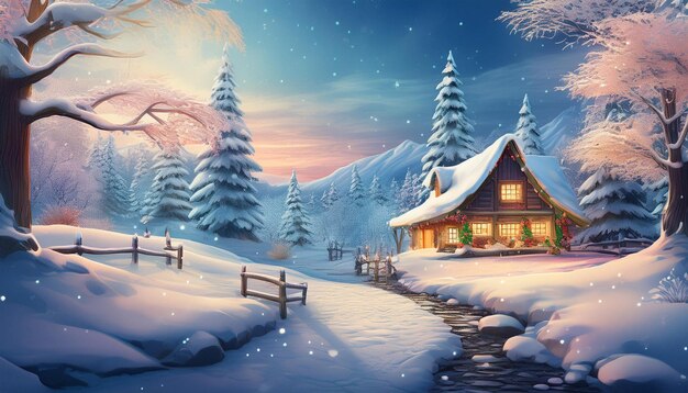 Winter Wonderland Serene and Snowy Seasonal Scene