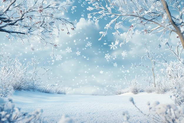 Winter Wonderland Snowy Background