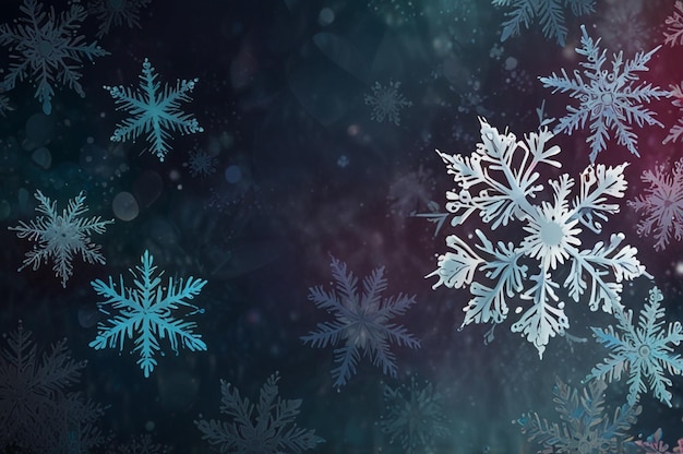 Winters Embrace Abstract Snowflake Background