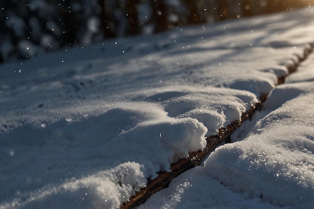 Winters Hush Christmas Background with Fresh Snow