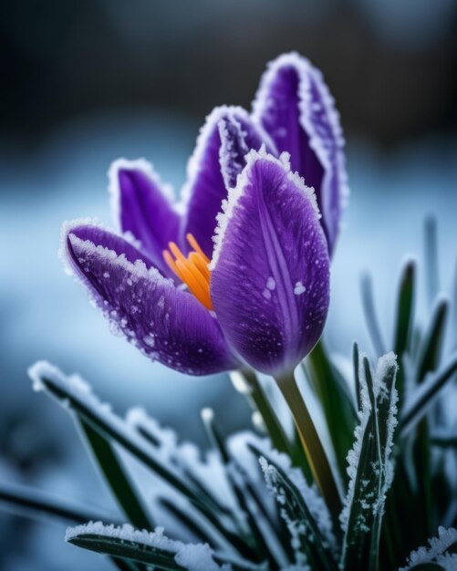 Photo winters purple jewel