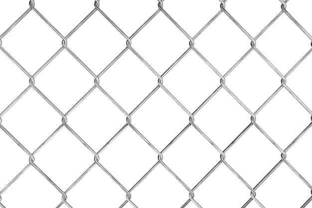 Wired fence pattern on a white background