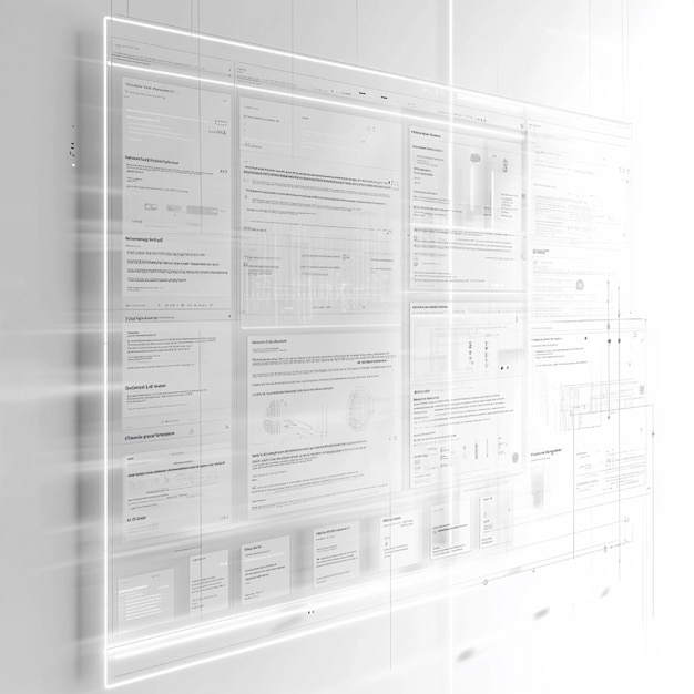 Wireframe with information hierarchy and content placement