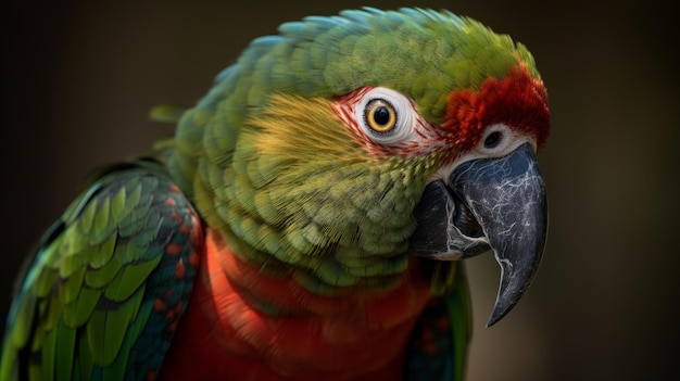 Wise and knowledgeable parrot AI generated