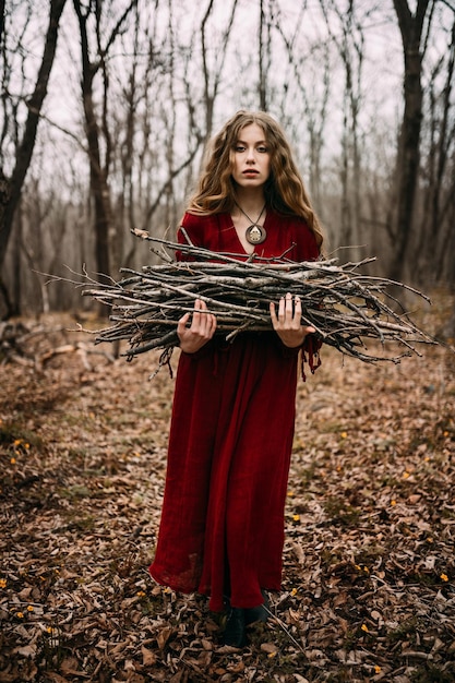 Witch in forest