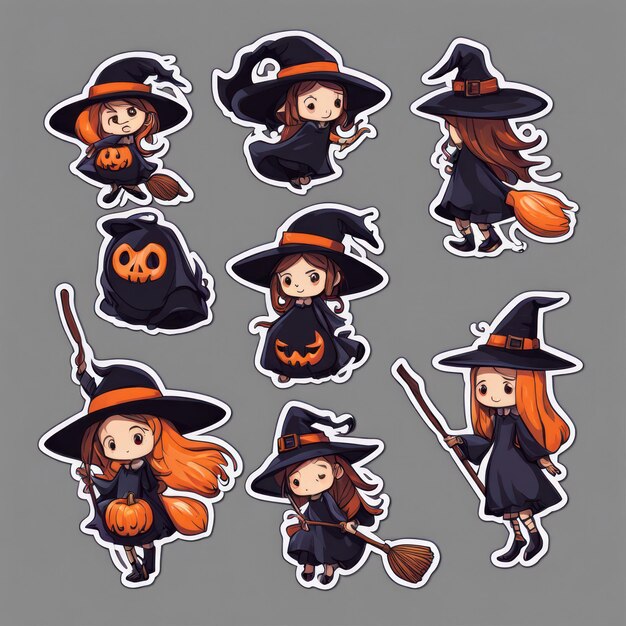 Photo witch sticker model 2d