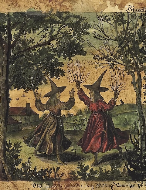 witches medival page Junk Journal