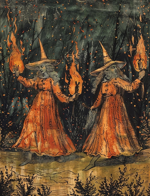 witches medival page Junk Journal