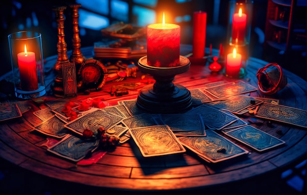 Witching deck cards candles and horoscopes