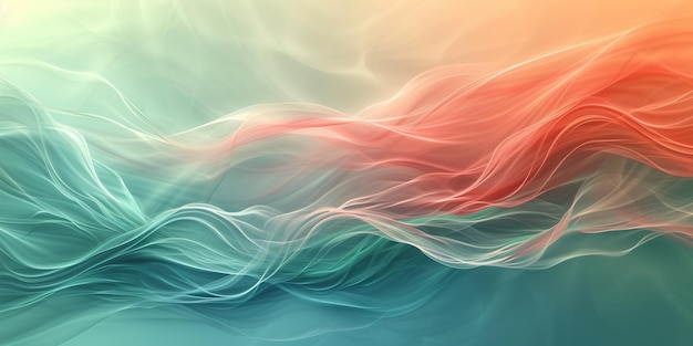 With hues of light sea green firebrick and peru this abstract wave background is horizontal and