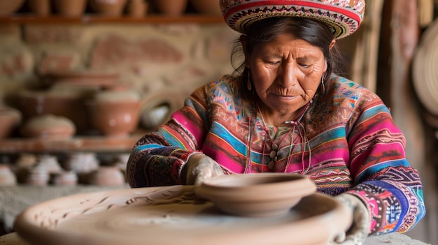 With skilled hands and a keen eye for detail indigenous women from Peru create pottery and ceramics each piece a work of art imbued with cultural significance