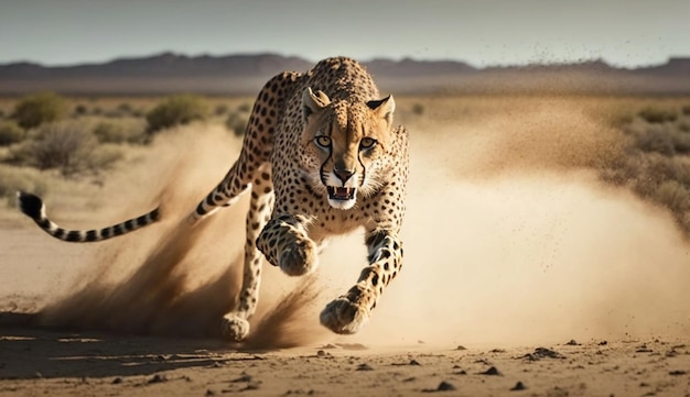 Witness the astonishing grace and speed of a cheetah