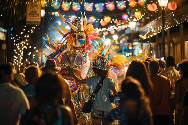 Witness the joyous spirit of Mardi Gras unfold bef generative ai