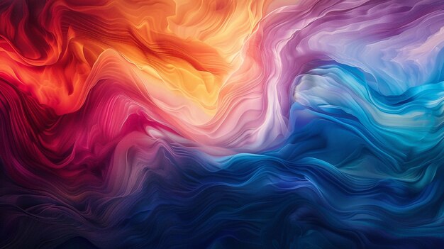 Witness the luminous cascade of colors flowing with grace to form a captivating gradient wave of brilliance