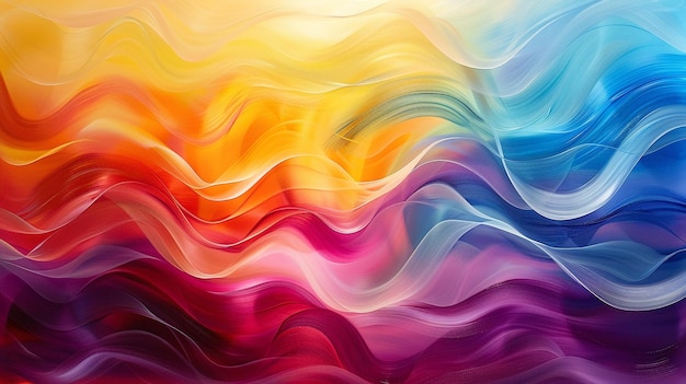 Witness the luminous cascade of colors flowing with grace to form a captivating gradient wave of brilliance